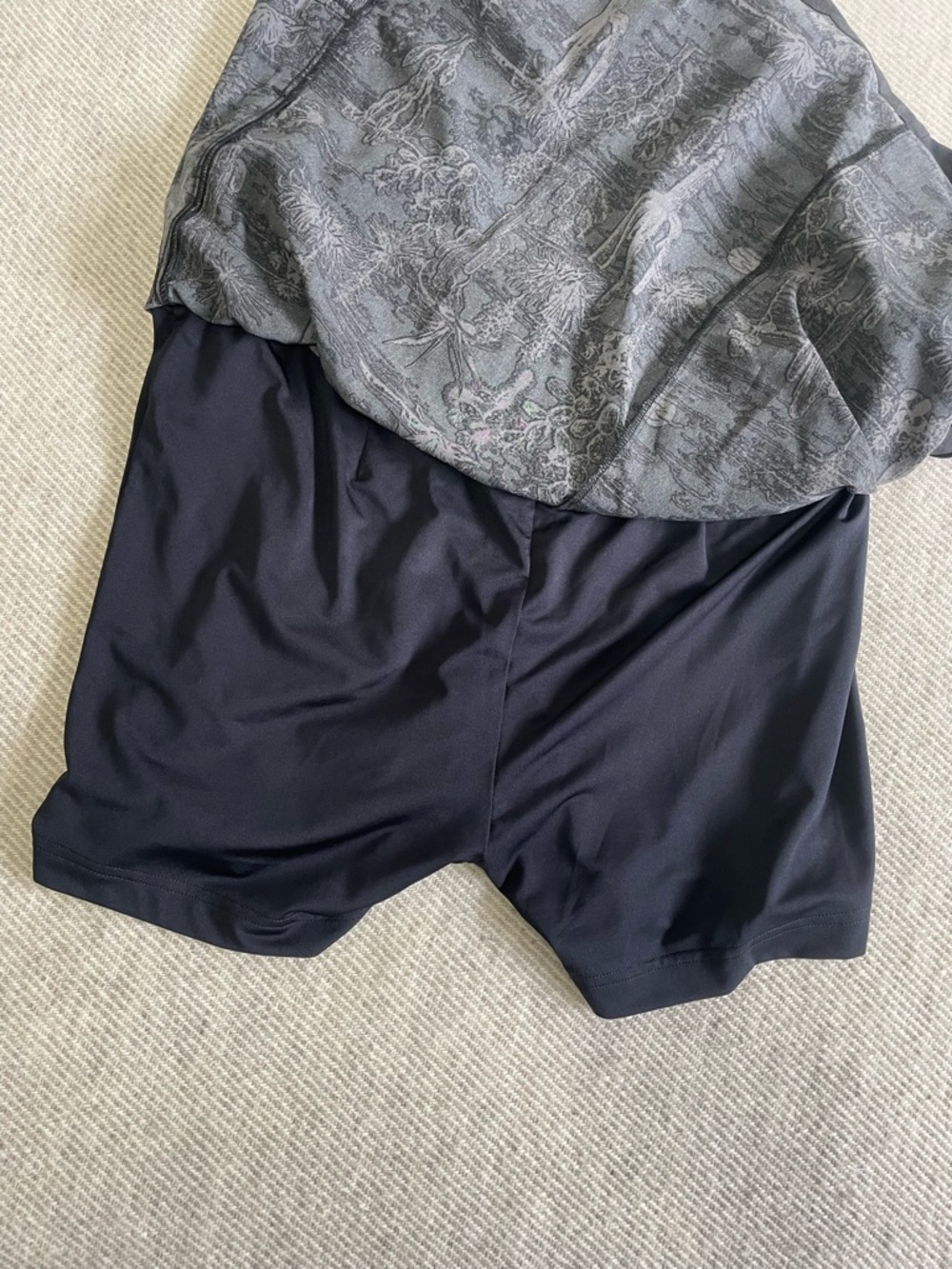Fig Stretch Pull-On Skort with Subtle Jacquard Print - Picture 5 of 5